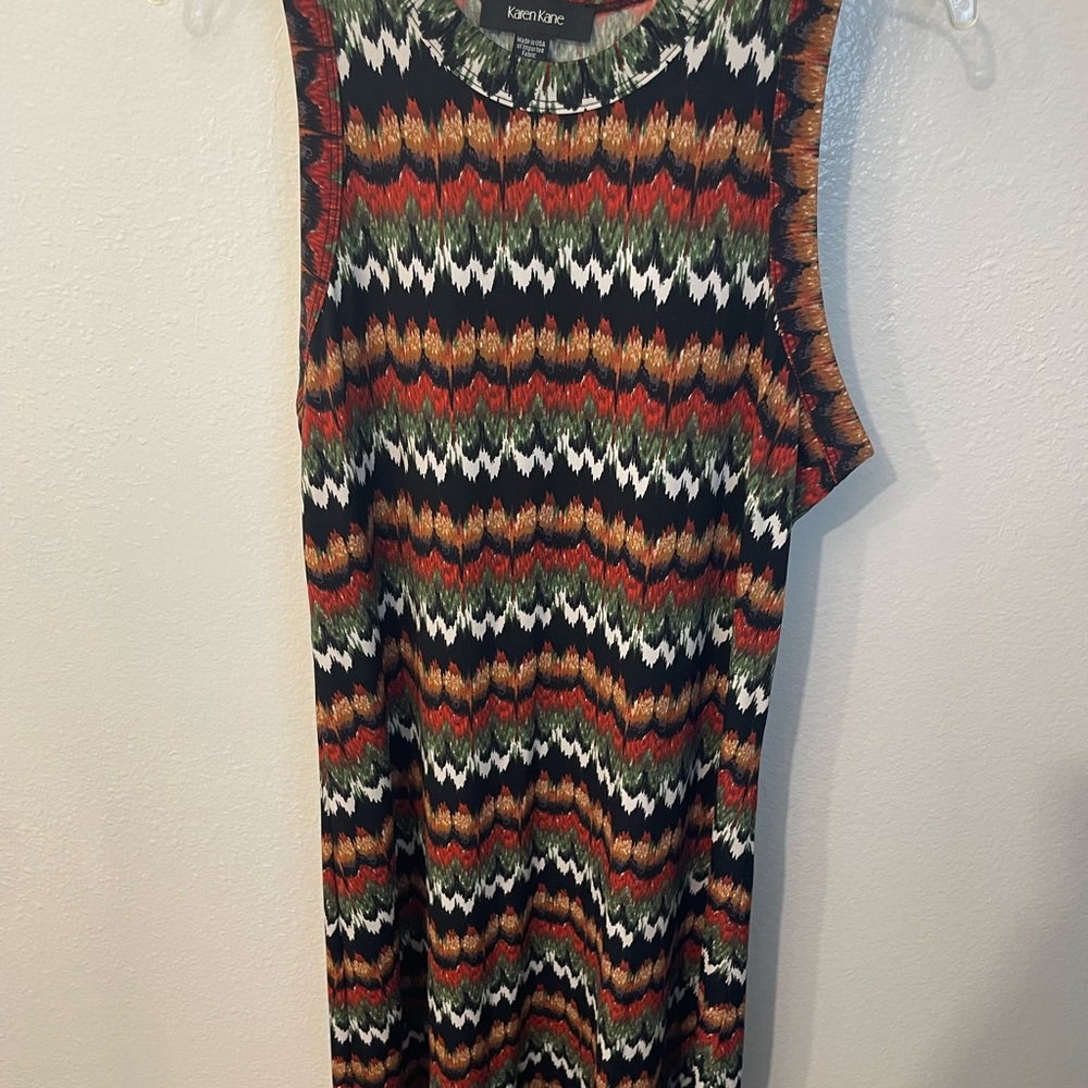 Colorful Sleeveless Patterned Dress